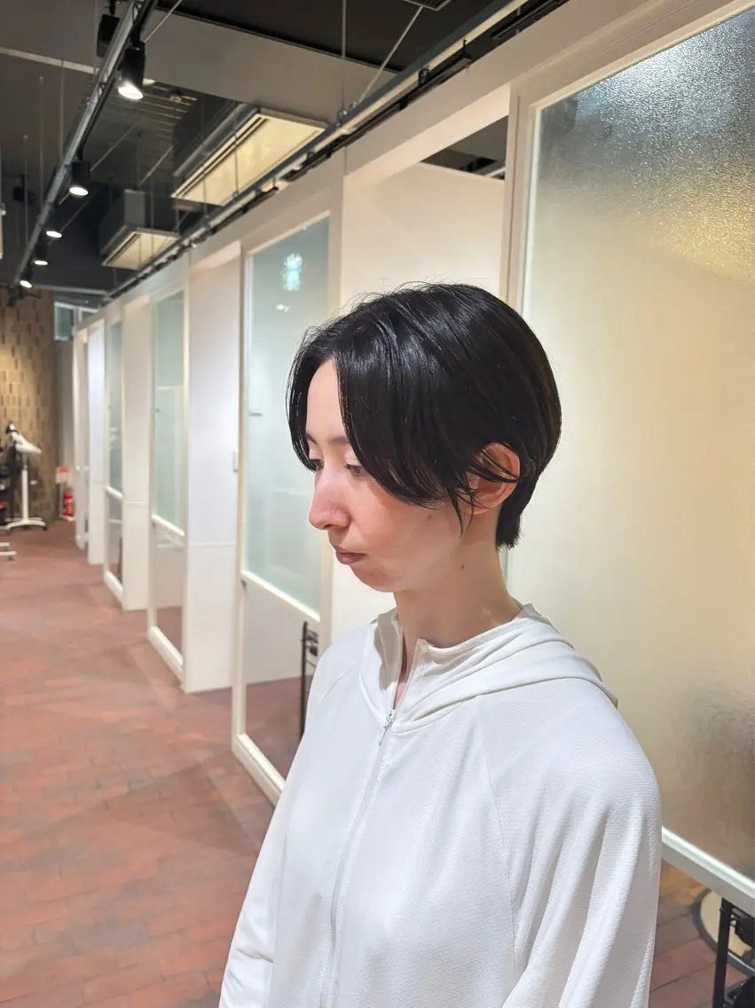 ショート ハンサムショート ショートヘア マンツーマン 縮毛矯正/マユコのヘアスタイル