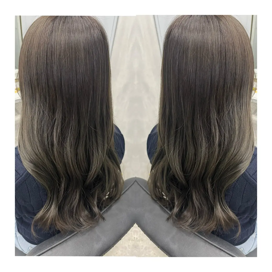 ロング カット ヘアカラー トリートメント 🩶韓国艶髪🇰🇷 下本夕綺のヘアスタイル