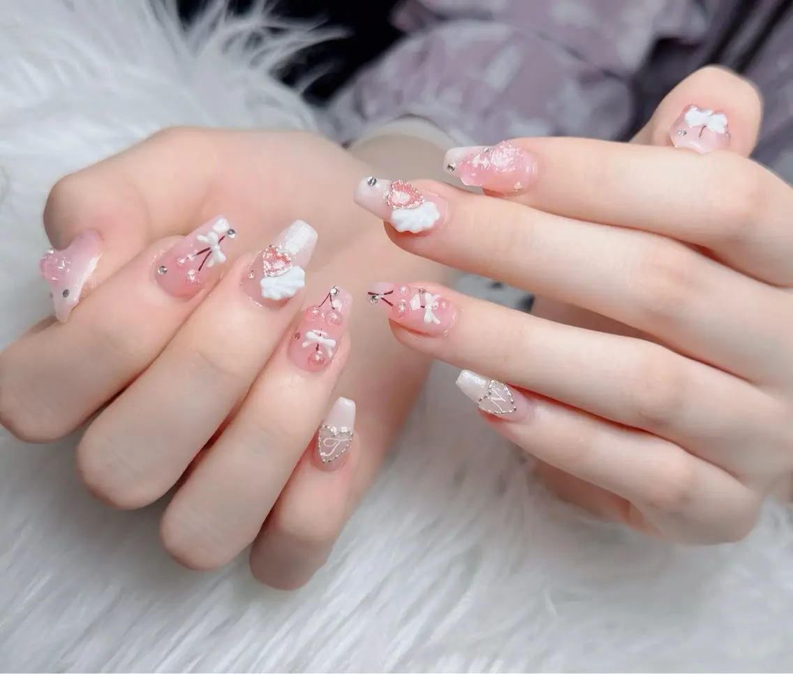 ネイル アートネイル 韓国ネイル 持ち込み ワンホンネイル ハンドネイル Lenie Nail Salonのネイルデザイン