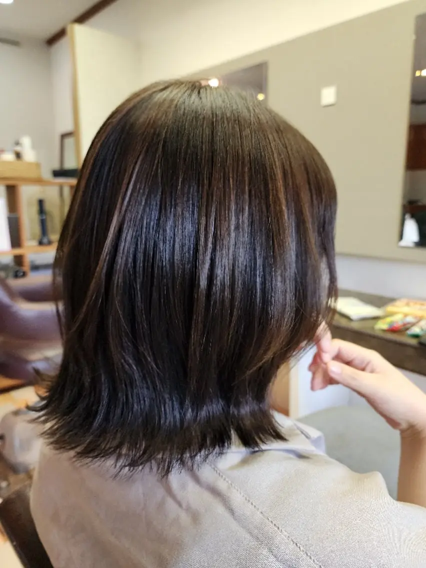 ミディアム ボブレイヤー ボブ レイヤーカット 外ハネヘア 柏 康孝のヘアスタイル