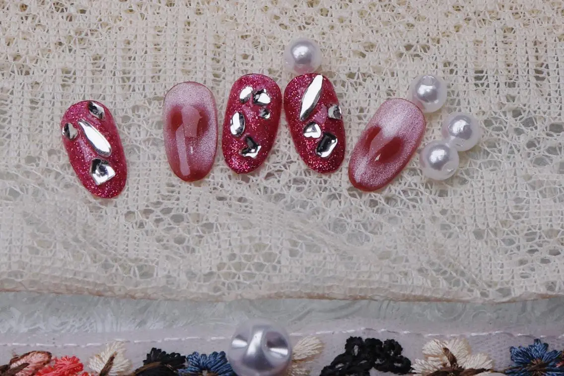 ネイル ハロウィン ロングネイル マグネットネイル スカルプネイル ネイルチップ ハンドネイル Mss えりのネイルデザイン