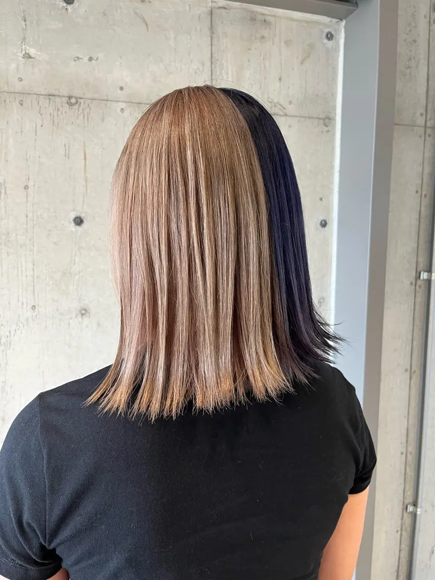 ミディアム カラー ヘアアレンジ ヘアカラー トリートメント ボブ×艶カラー 特化・リクト💥のヘアスタイル