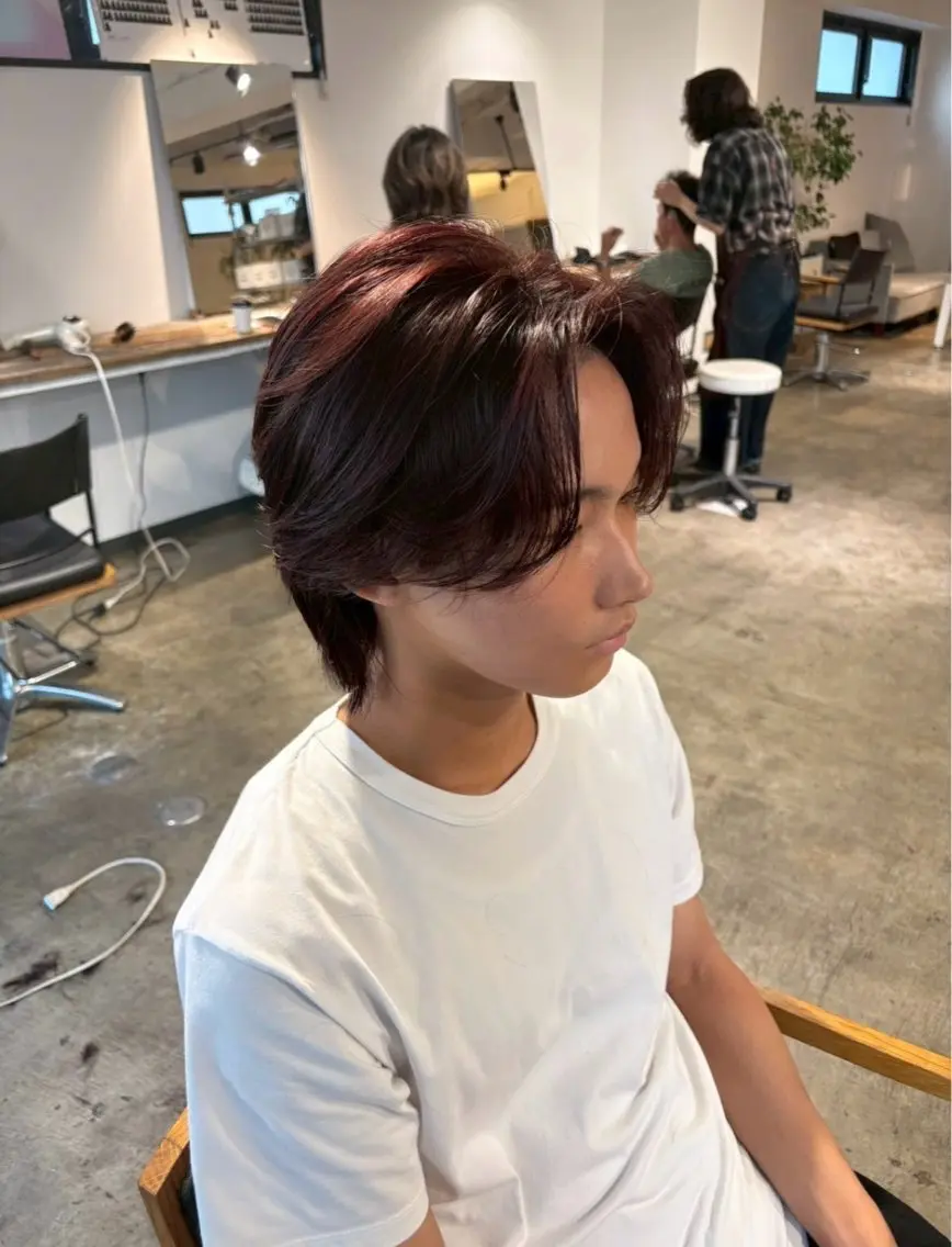 【💫メンズ限定💫】 🧞♂️ブリーチなしワンカラー+無料トリートメント+スタイリング🧞♂️スタイリングモデルの写真