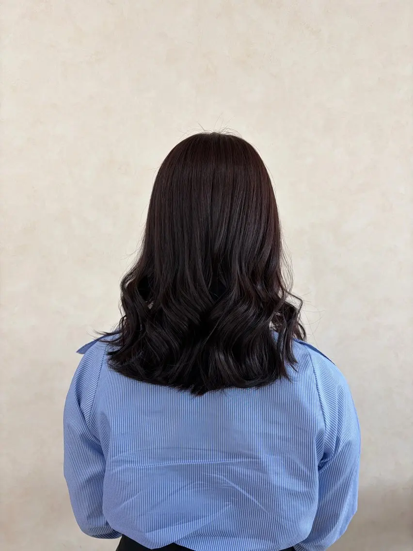ミディアム カラー ラベンダーカラー ピンクカラー ピンクラベンダー 倉澤 愛理のヘアスタイル
