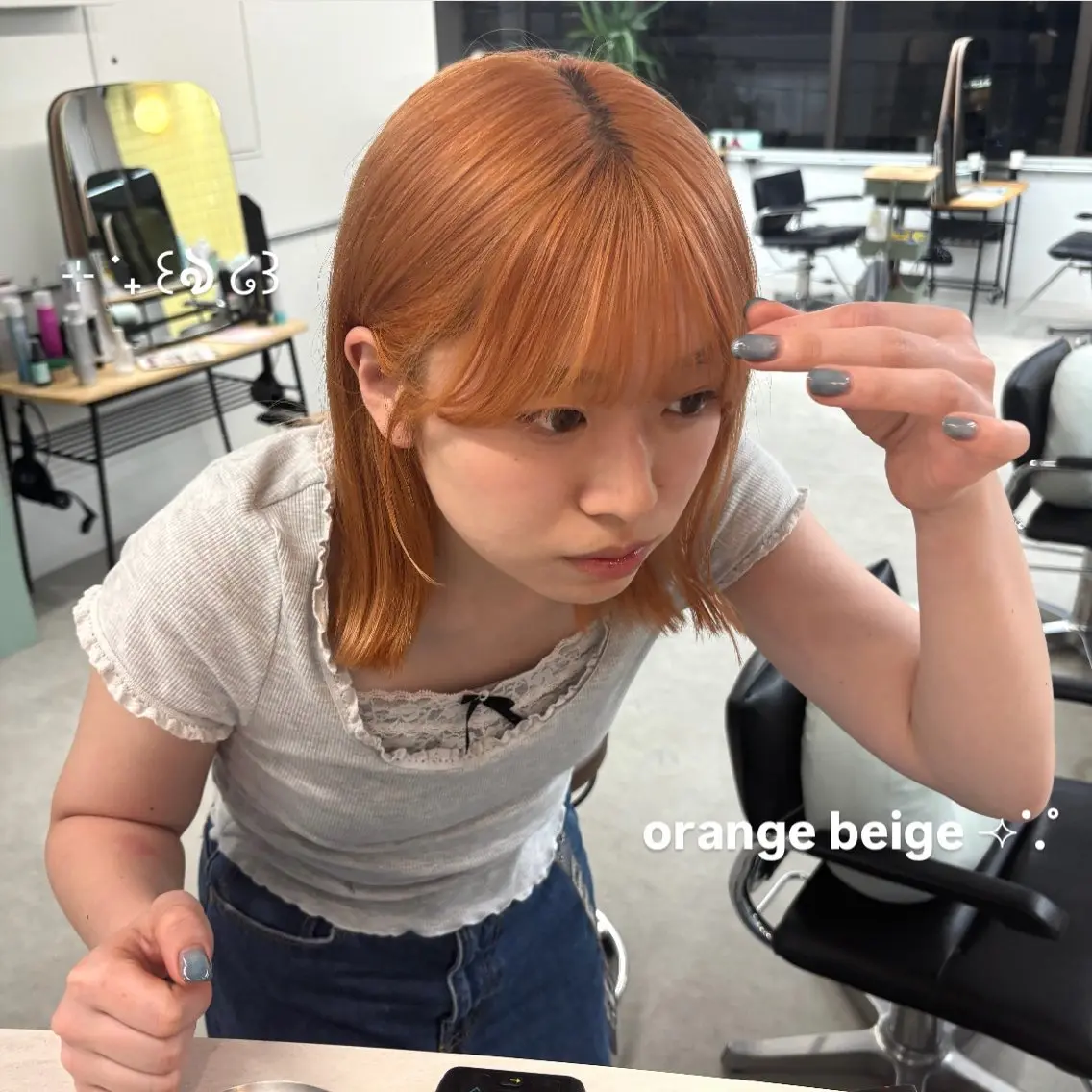 セミロング カラー ヘアカラー 🎀【透明感カラー 縮毛矯正】さえ🎀のヘアスタイル