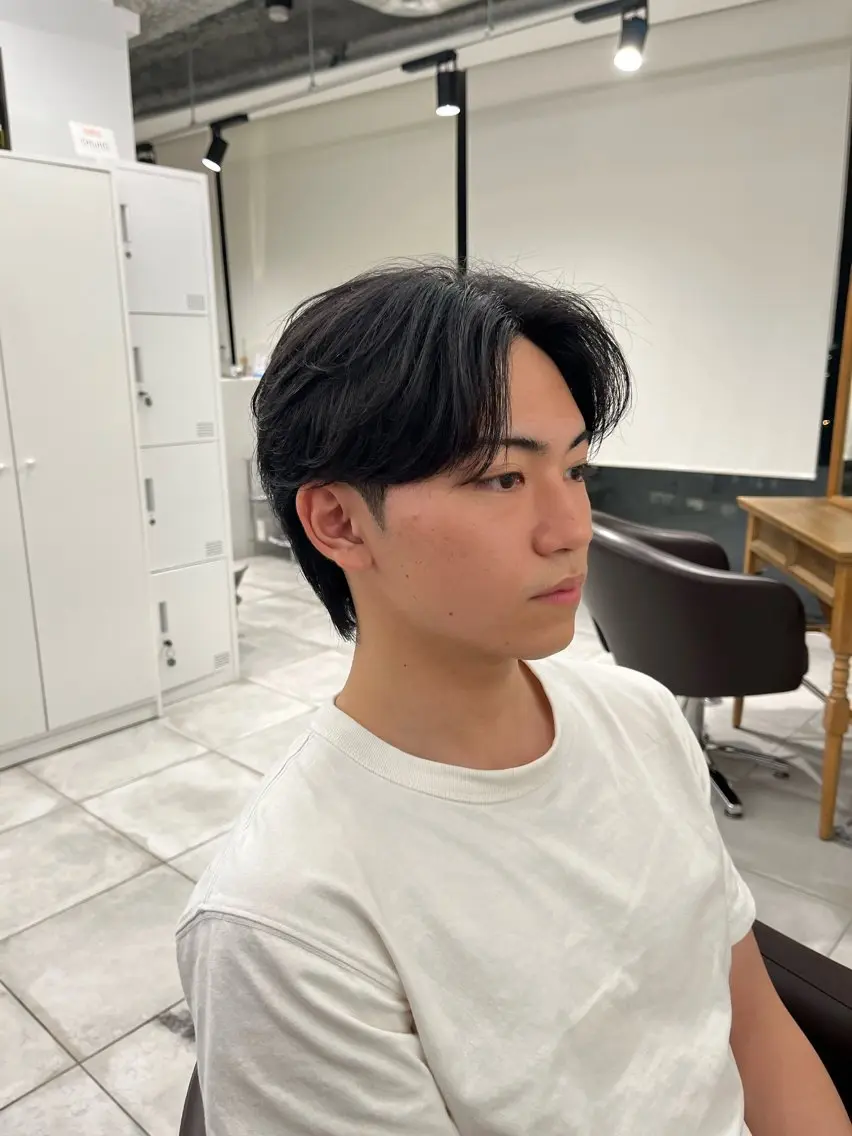 ショート カラー パーマ メンズ 🏆メンズヘア特化 🥇代表りんぺーのヘアスタイル