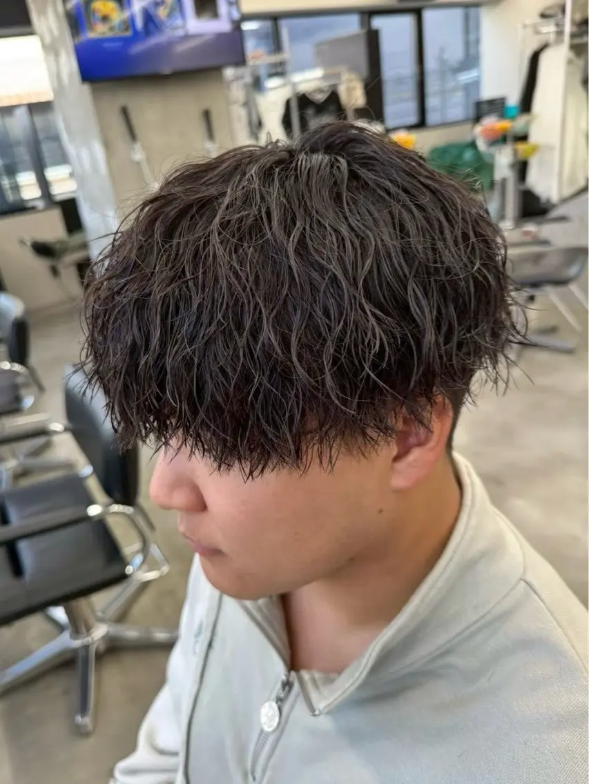 ミディアム ミディアムパーマ 韓国風ヘア わたる /カットモデル募集のヘアスタイル