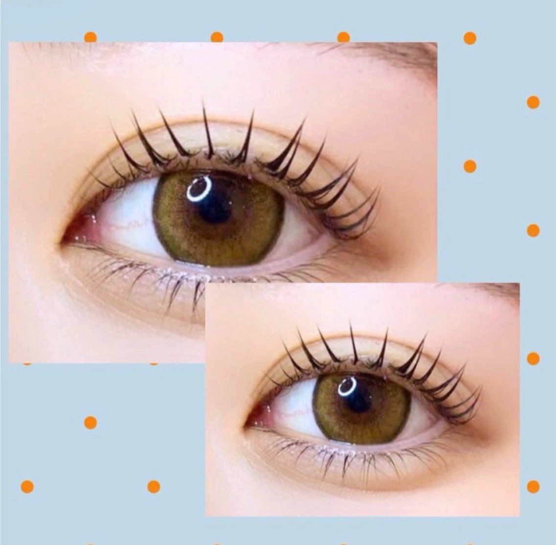 マツエク・マツパ マツパ ゆあ🤎暖色系🍊 マツパ👀眉毛🌈のマツエク・マツパデザイン