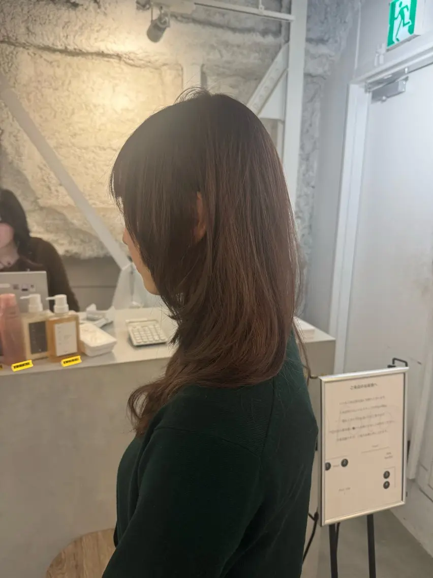 セミロング カット ヘアカラー トリートメント 新宿/顔周りカット +レイヤー=しずく♩のヘアスタイル
