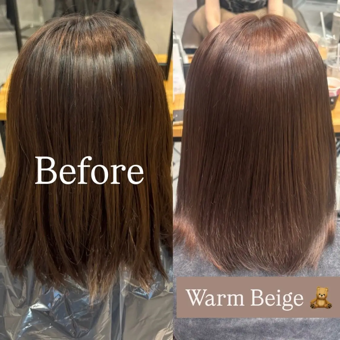 ミディアム カラー ヘアカラー 艶カラー✨️髪質改善 🪽縮毛矯正mamiのヘアスタイル