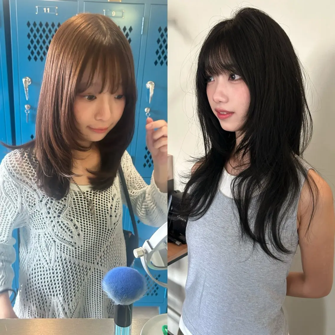 ロング カラー ロングレイヤー レイヤーカット ロング 韓国ボブ/レイヤー ボブ/ EMIRIのヘアスタイル