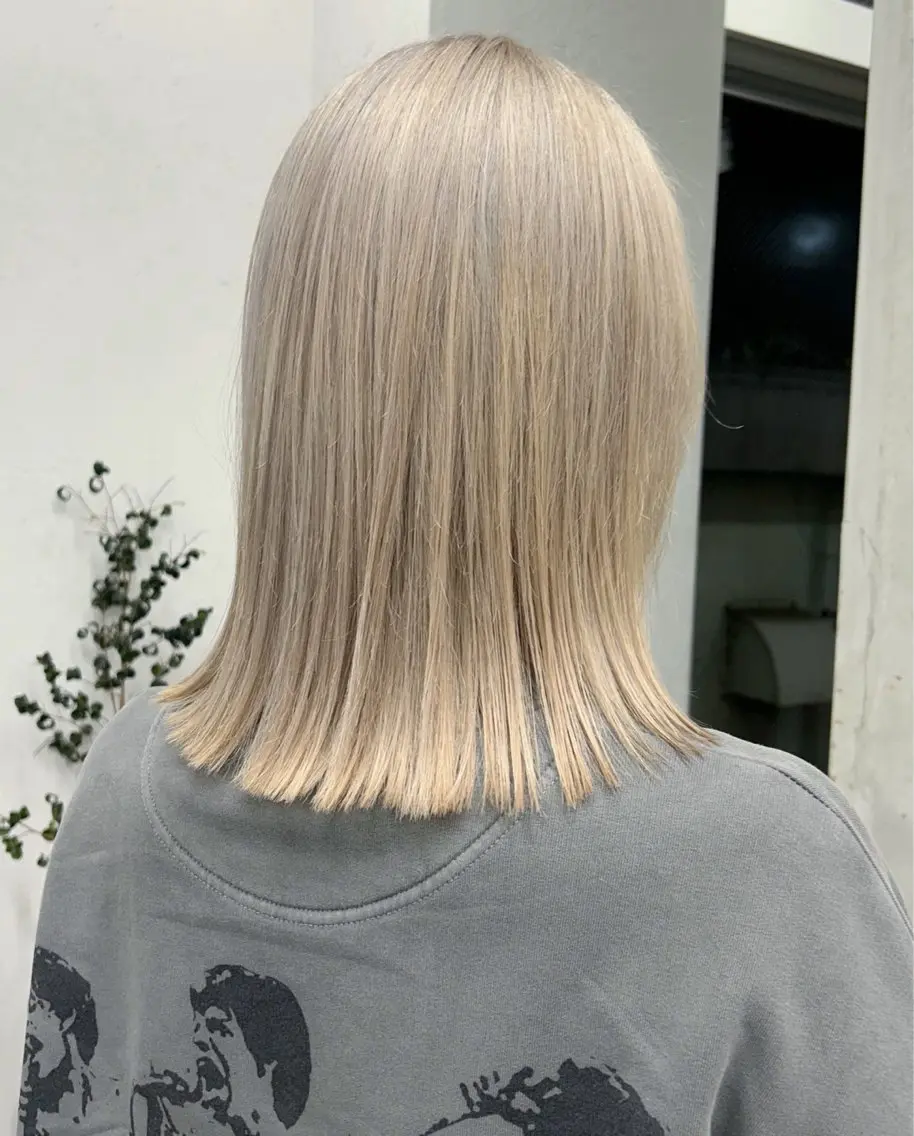 ミディアム カラー ヘアカラー ダブルカラー/寒色 カラー/リリカ🦕のヘアスタイル
