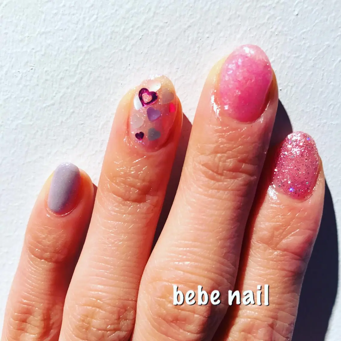 ネイル アートネイル ジェルネイル ハート パラジェル Ann nailのネイルデザイン