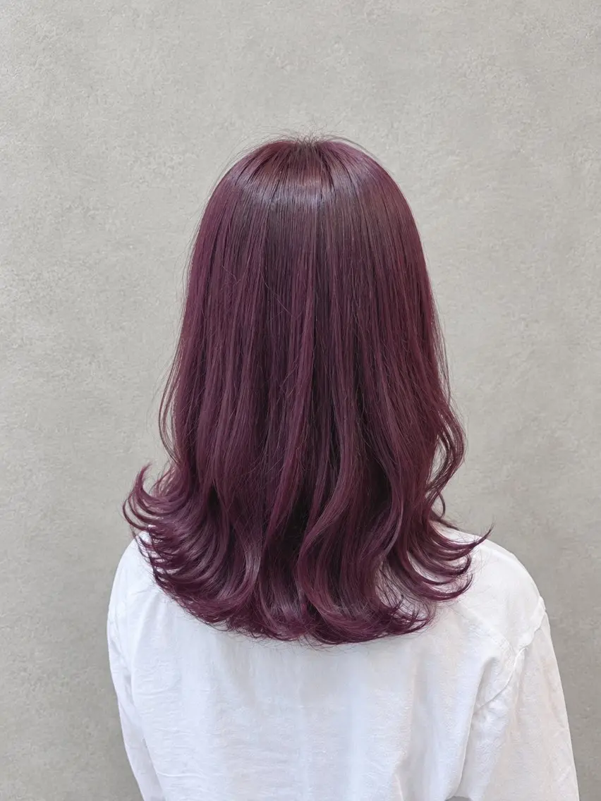 セミロング カラー ブルーカラー ブルーラベンダー ラベンダーカラー ボブ レイヤーカット ヘアカラー トリートメント 【enil代表】 杉林和哉のヘアスタイル
