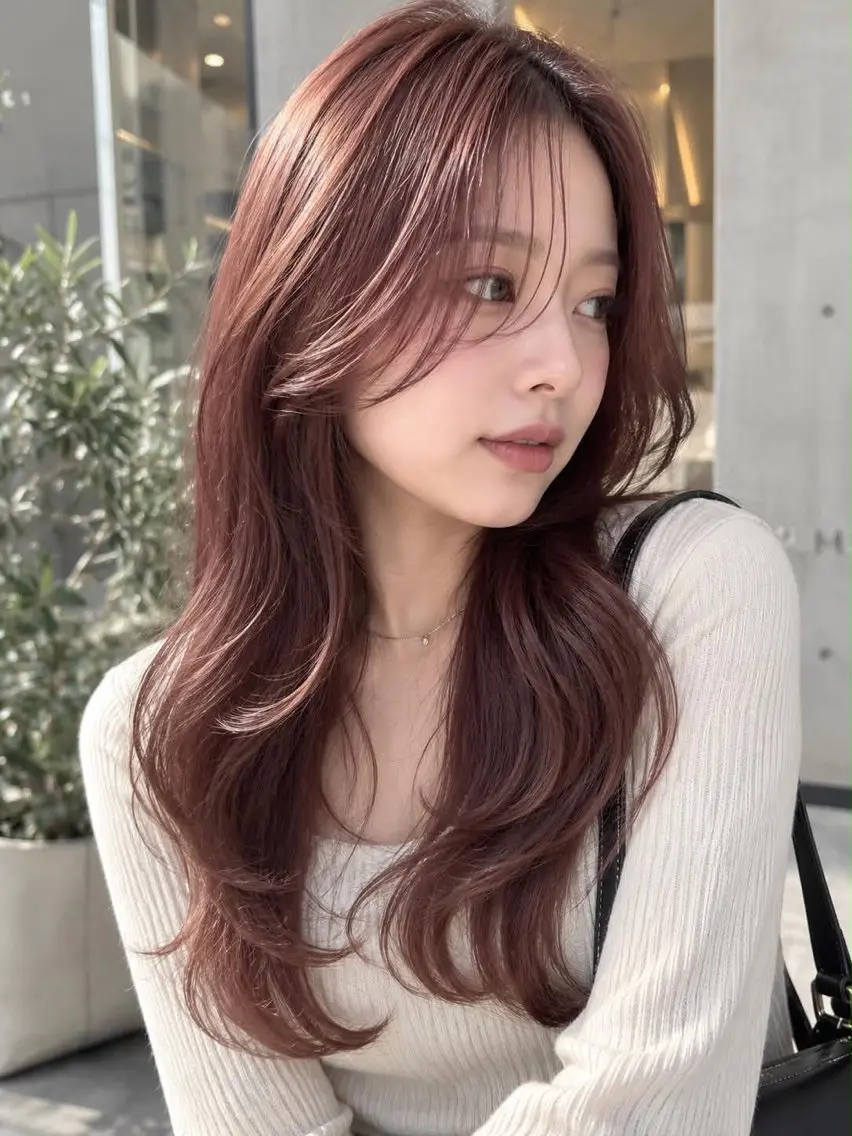 セミロング カラー かりや あゆみのヘアスタイル