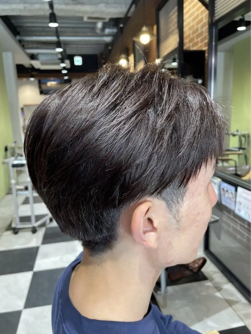 ショート カラー メンズ ブラウンカラー フェード/ショート メンズ特化/怜哉のヘアスタイル