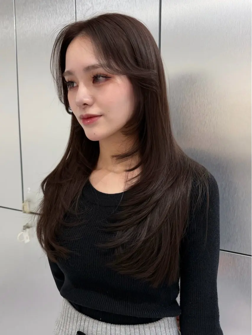 ロング カラー カット ヘアカラー トリートメント ヘアセット Rita/髪質改善/ ブリーチなしWカラーのヘアスタイル