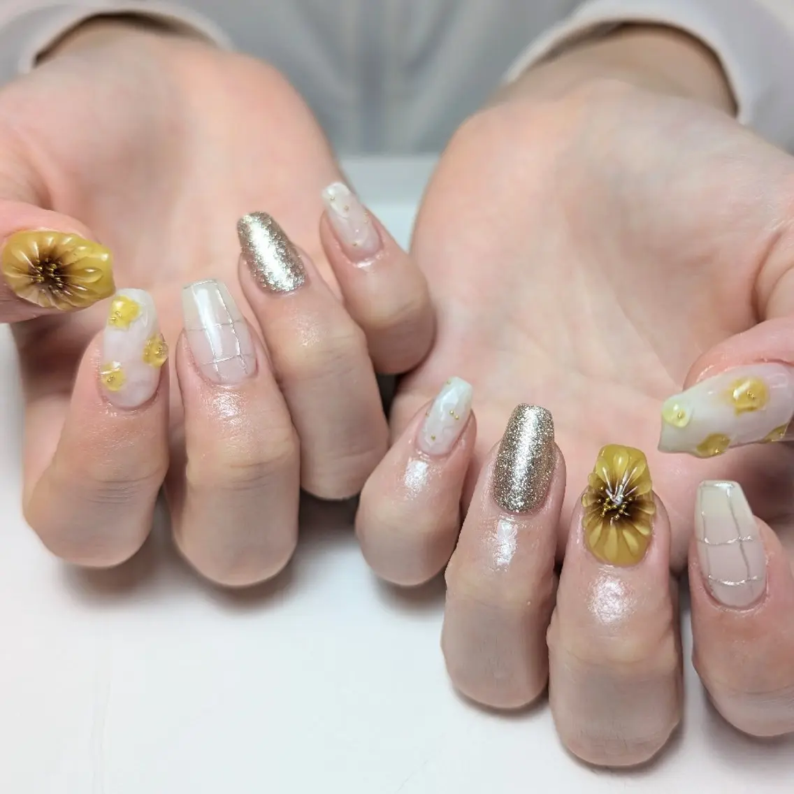 ネイル 持ち込み ニュアンスネイル 夏ネイル ハンドネイル Ameri/ nail salonのネイルデザイン