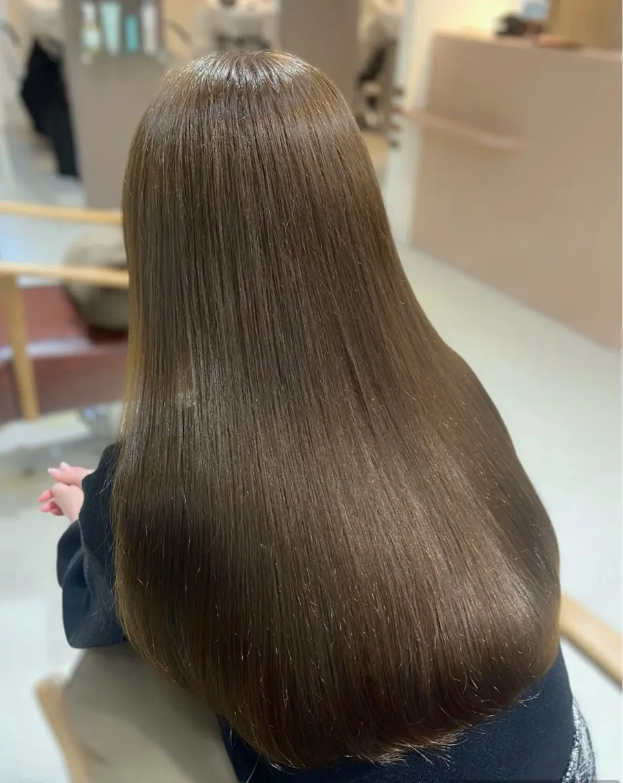 ロング 髪質改善 トリートメント 酸熱トリートメント 髪質改善メニュー 長井 美佐子のヘアスタイル