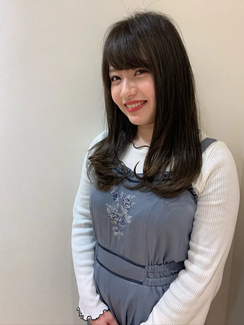 セミロング カット ヘアカラー パーマ イシカワ 南柏/髪質改善のヘアスタイル