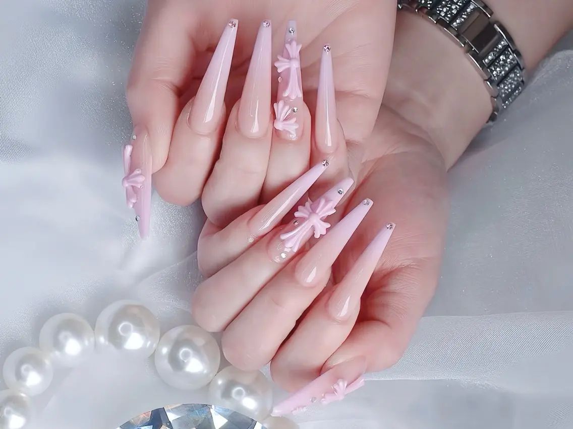 ネイル ブルー ジェルネイル ガーリー グラデーション グリーン ハンドネイル Rin Nail 新大久保店のネイルデザイン