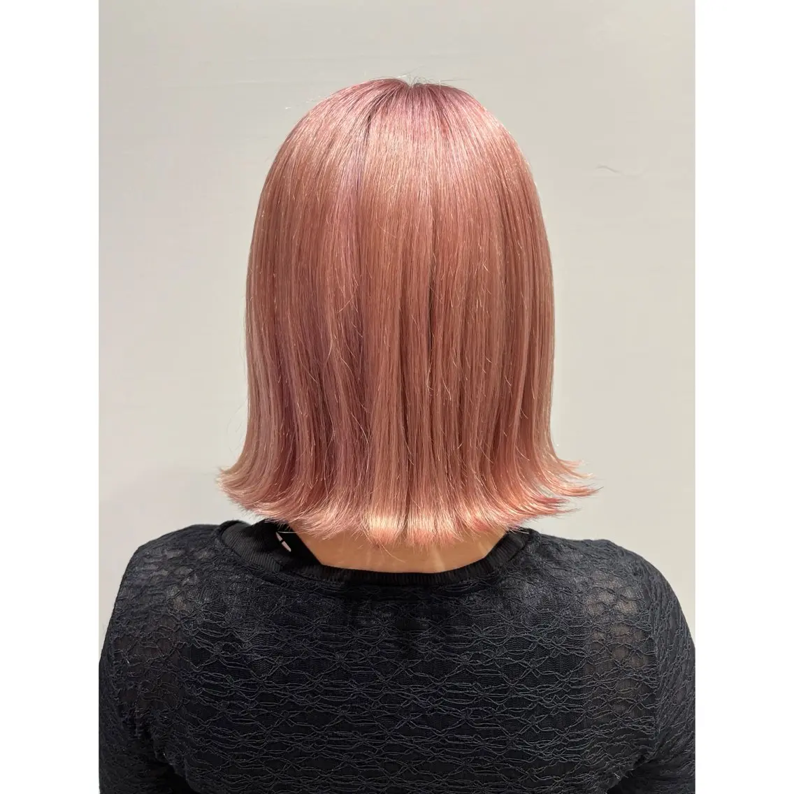 ミディアム カラー ブリーチ ピンクカラー 🦄💓ショートボブ 🦄💓杉浦りなのヘアスタイル