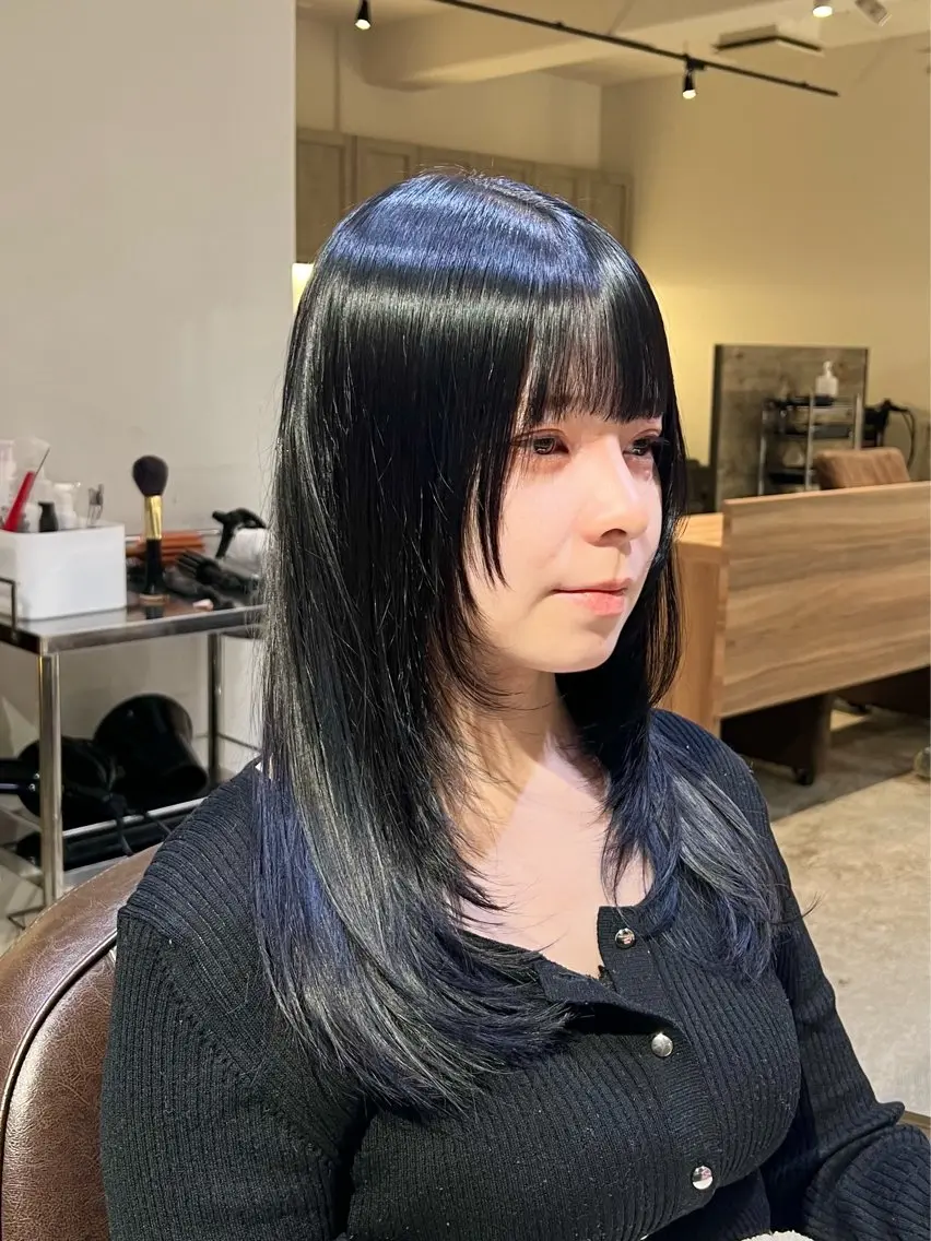 ロング カラー 髪質改善 ロング ウルフカット カット 縮毛矯正 🐺ウルフカット特化 🐺/今川のヘアスタイル