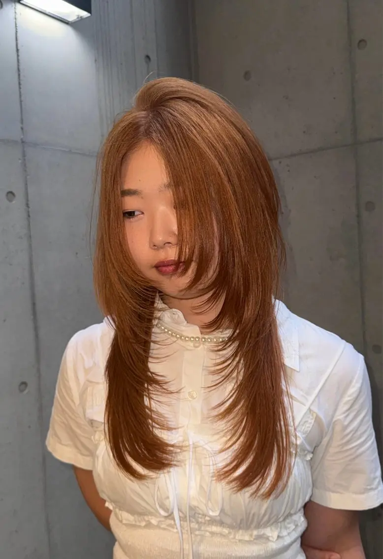 ロング カラー カット ヘアカラー だいち/ブリーチ/ レイヤーカットのヘアスタイル