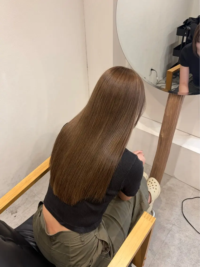 カラー ベージュカラー ミルクティーベージュ ブリーチカラー 🦋RANA🦋のヘアスタイル