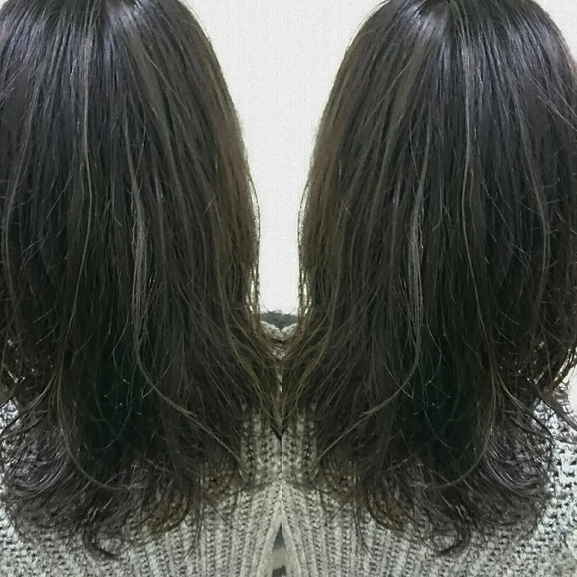 ミディアム カラー グレージュ ハイライトカラー イルミナカラー ハイライト センター南 SEIJIのヘアスタイル