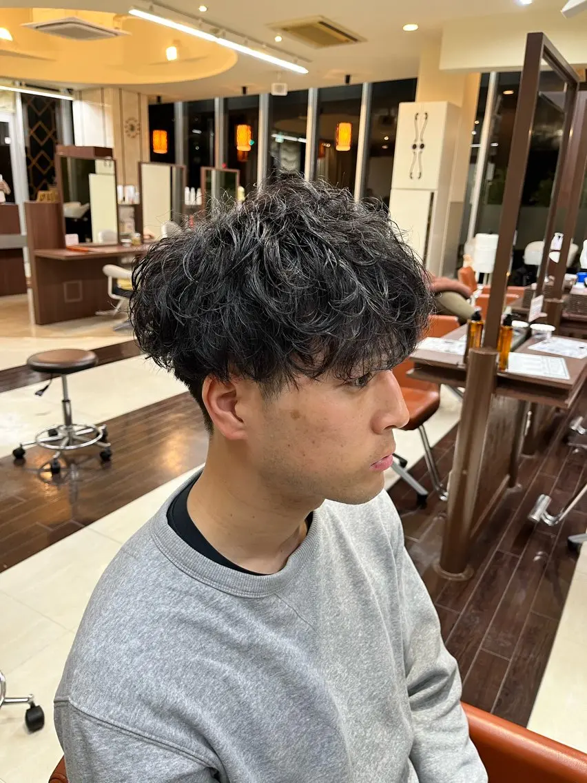 ショート パーマ メンズ マッシュ メンズパーマ 刈り上げ 🧊メンズ特化🧊 高木航希のヘアスタイル