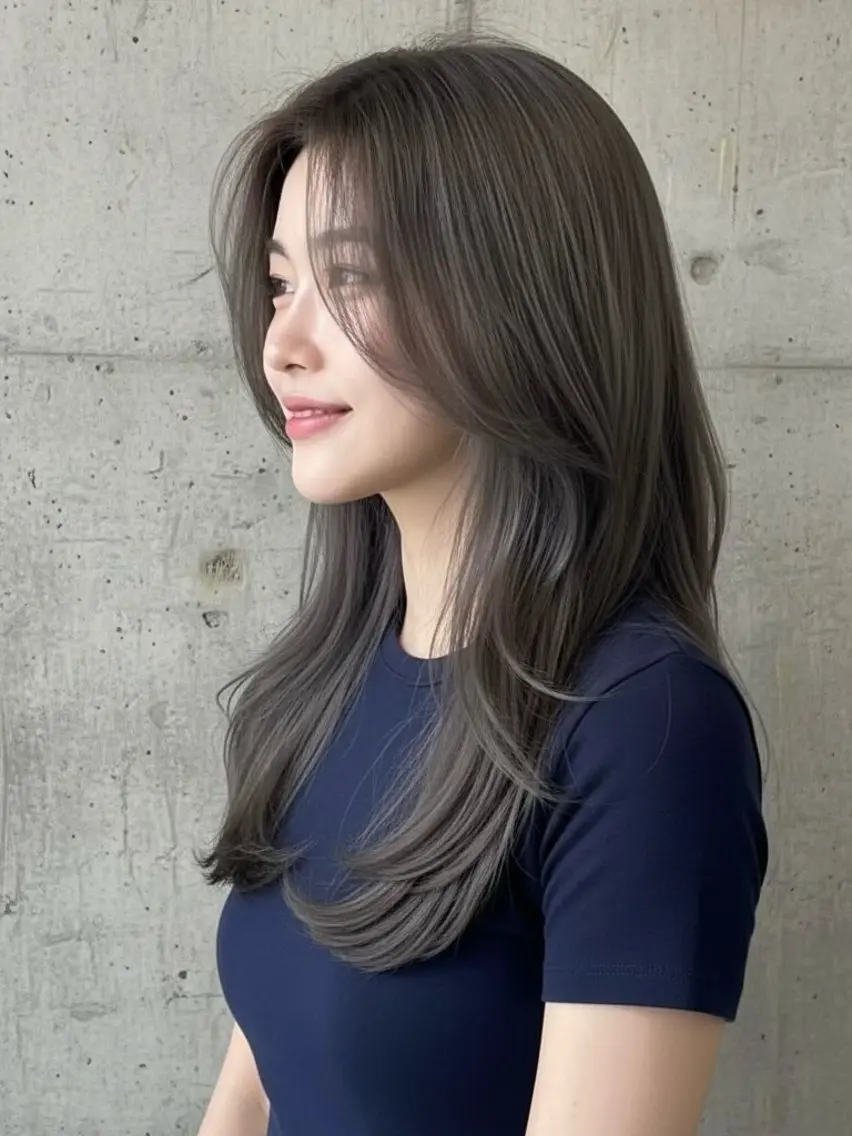 ロング カラー ショートボブ アッシュ アッシュグレー バレイヤージュ ミストバング カット ヘアカラー トリートメント ウルフカット 811 大阪梅田 ウルフのヘアスタイル