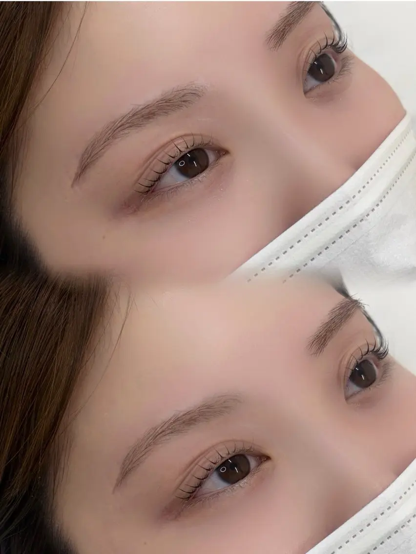 学割U24🎓 《setでかわいく♡》 眉毛アイブロウデザインWAX+選べるまつ毛パーマ🫧¥9900の写真