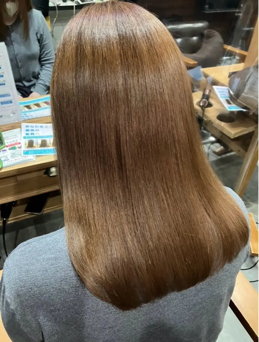 ミニモ学割🍑【髪質改善】カラー＋カット＋高濃度水素ULTOWAトリートメント🫧✧︎*。の写真