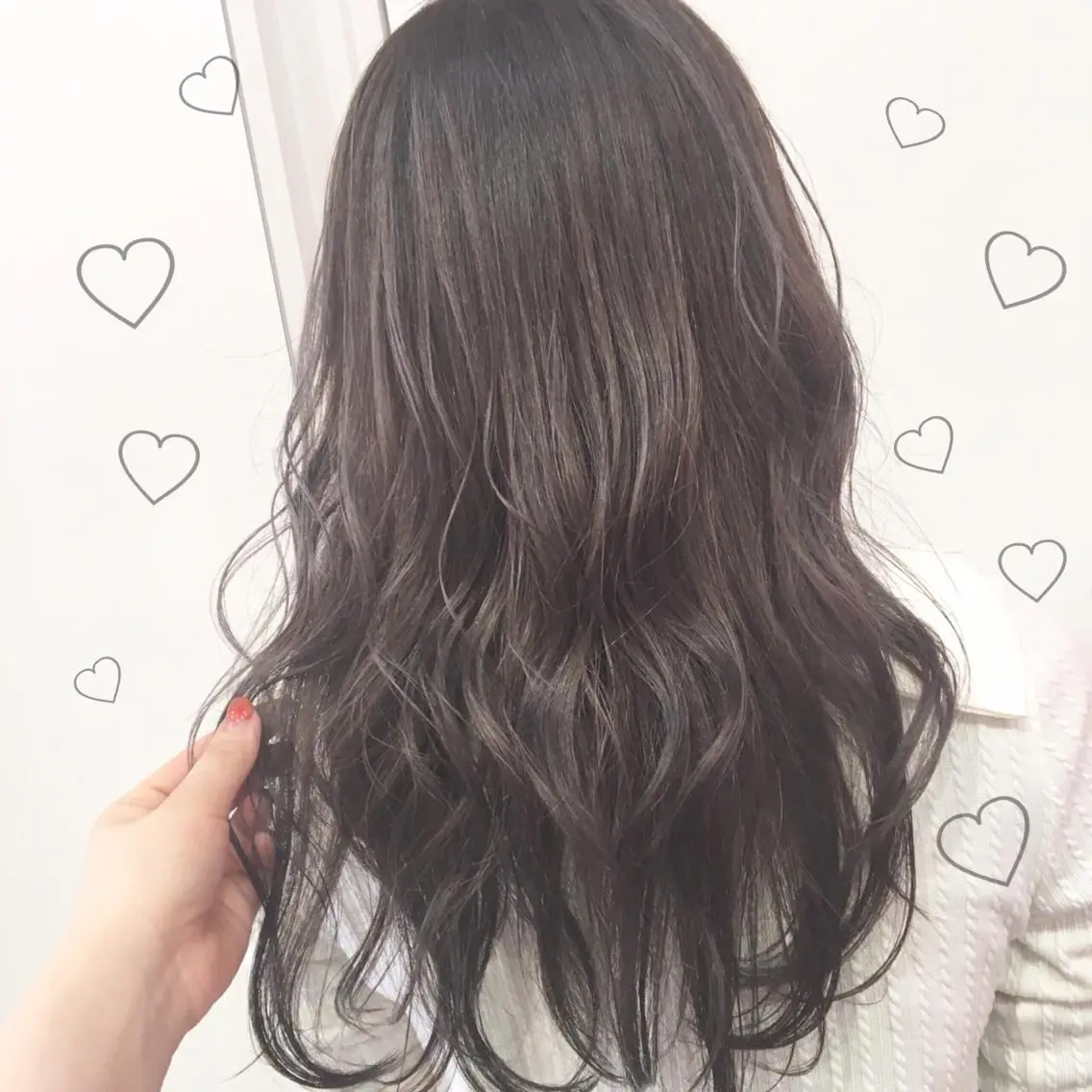 セミロング カラー グレージュ ハイライトカラー ハイライト LiNA🌿藤原 茉莉花のマツエク・マツパデザイン