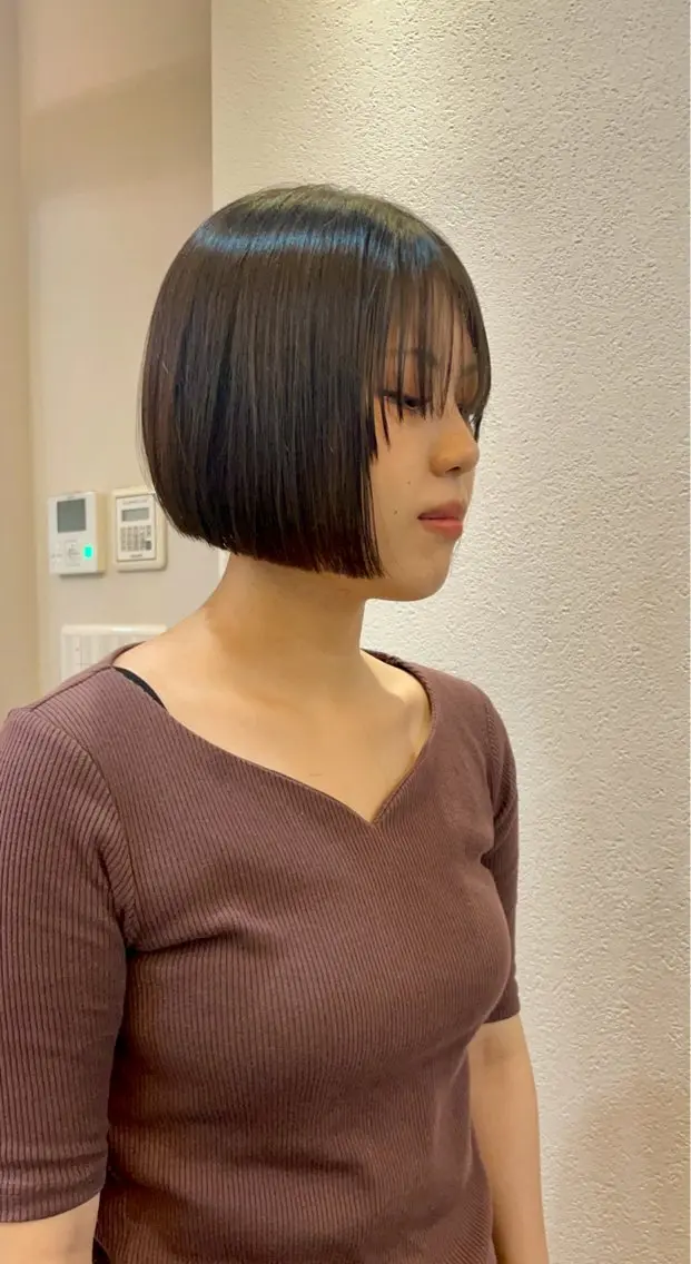 ショート ボブ カット ヘアカラー トリートメント ボブ/髪質改善/ soiナカジママドリのヘアスタイル