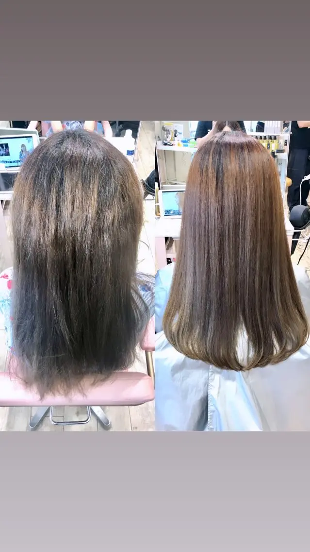 ロング パーマ おしゃれ染めで白髪を 染める/山口玲緒奈のヘアスタイル