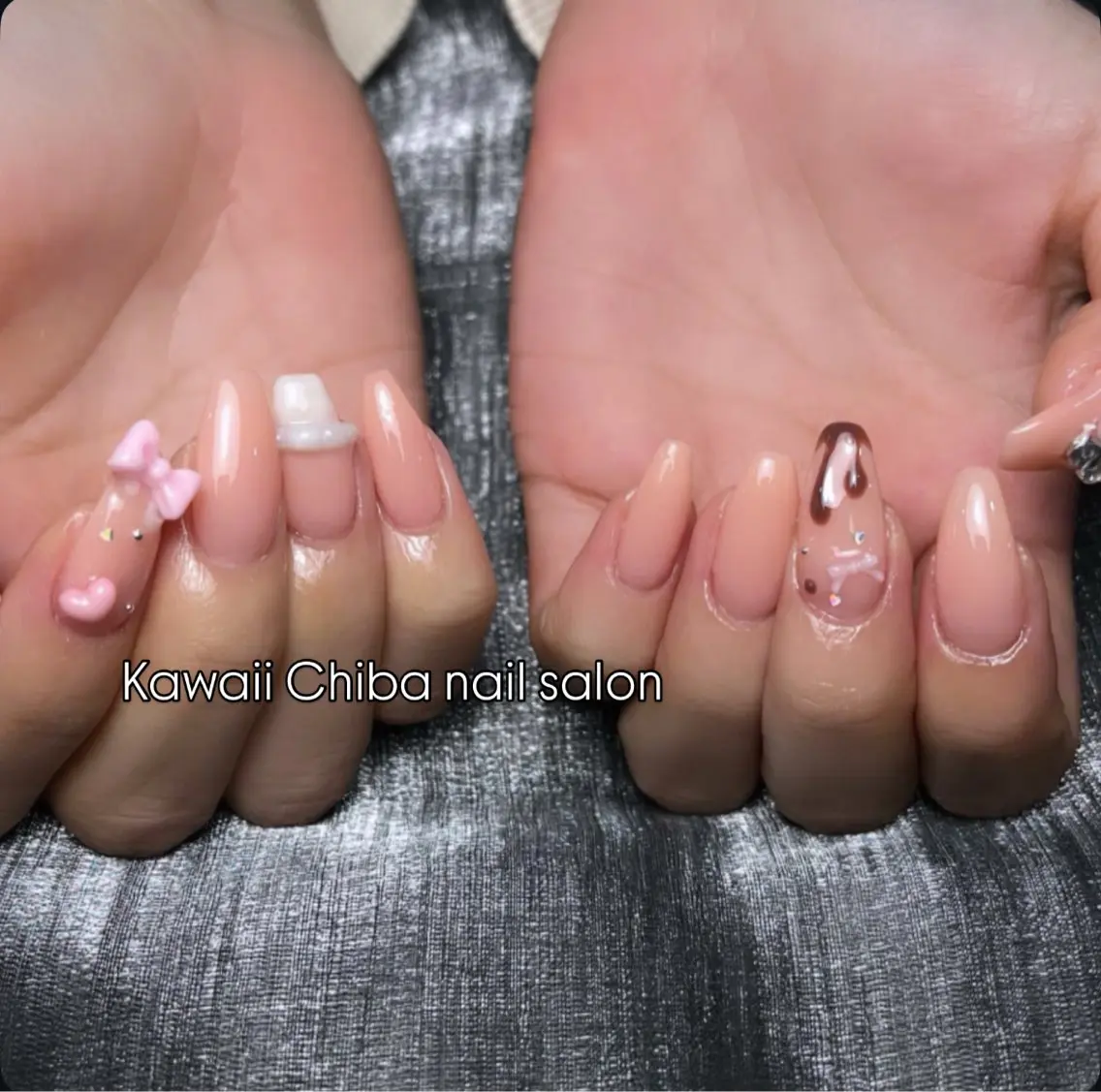 ネイル アートネイル 桜ネイル フラワーネイル ジェルネイル ガーリー ハンドネイル ハンドケア Kawaii Chiba nailのネイルデザイン