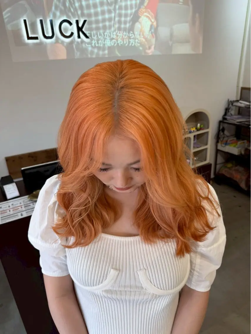 セミロング ヘアカラー ♪ハイトーン♪津田沼 ♥︎HIYORI♥︎のヘアスタイル