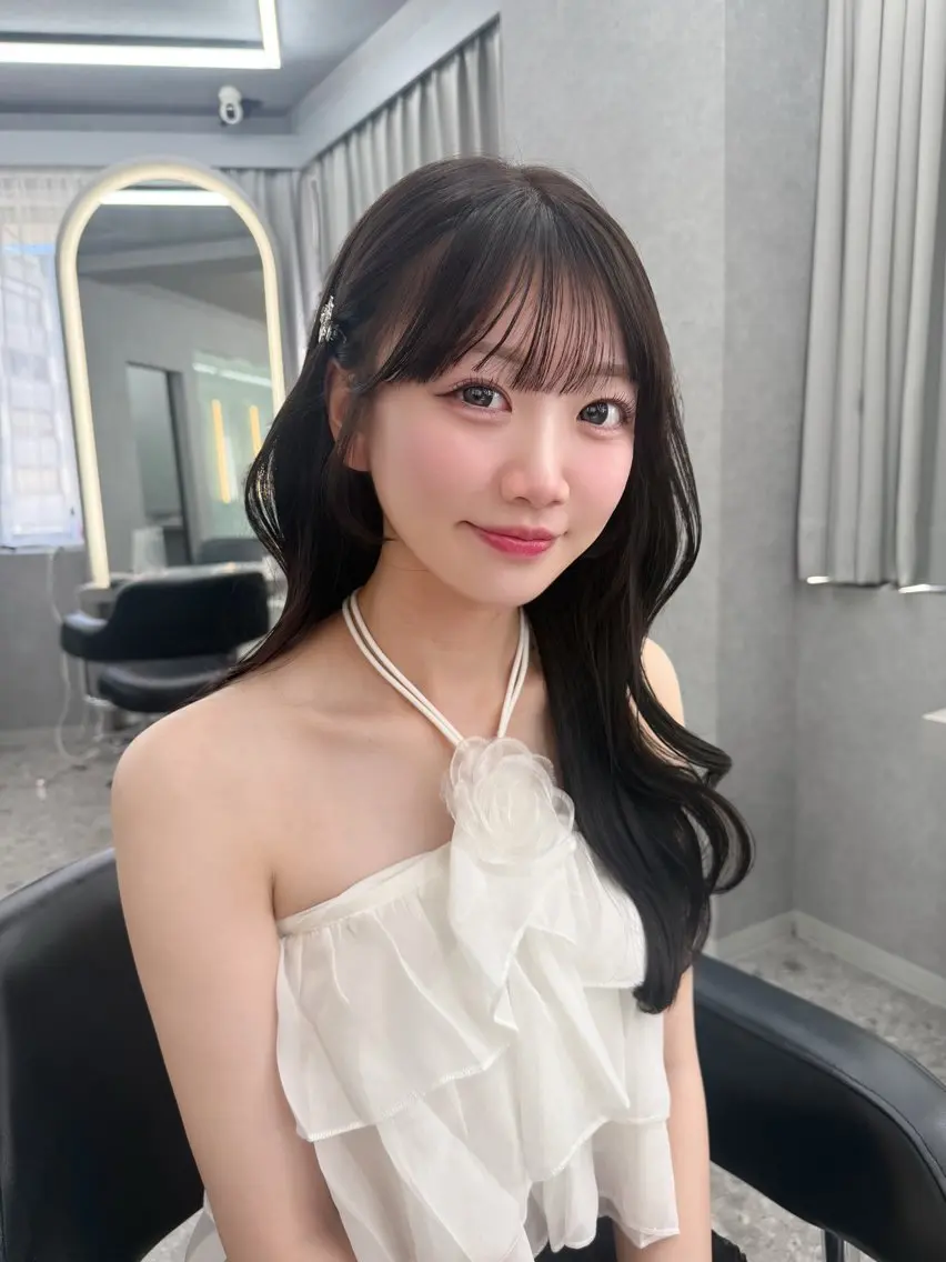 ロング カラー 韓国風ヘア レイヤーカット カット ヘアカラー トリートメント レイヤーカット /顔周り/和奏︎♪のヘアスタイル