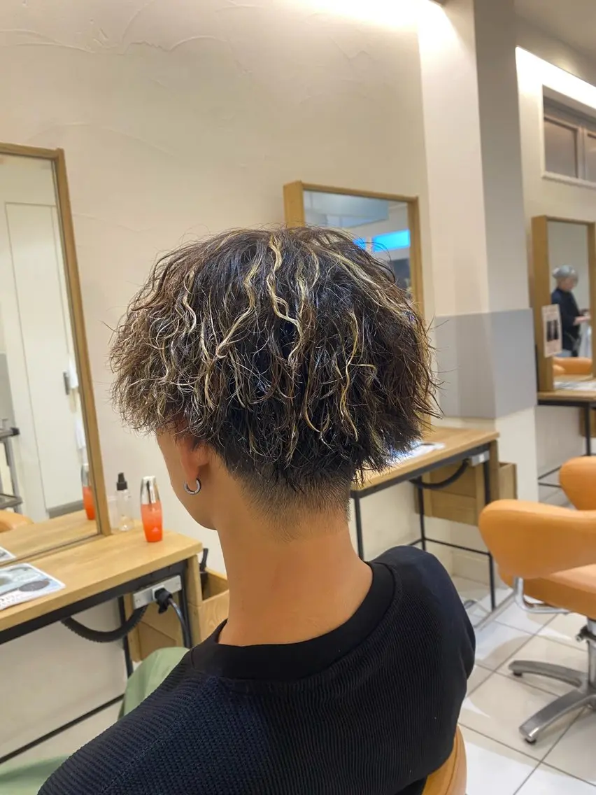 メンズ メンズパーマ カット パーマ ナチュラルヘア/ Marin💟のヘアスタイル