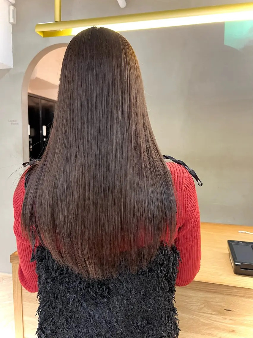 ロング 似合わせレイヤー ＆縮毛矯正のヘアスタイル