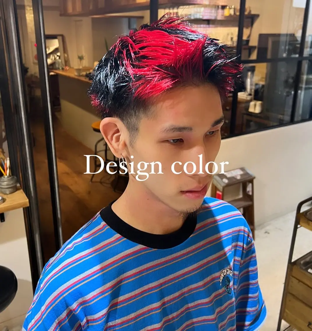 ショート カラー ヘアアレンジ メンズ メンズブリーチ ブリーチ デザインカラー RINKA.まつパ/ LED可/マツエクのマツエク・マツパデザイン