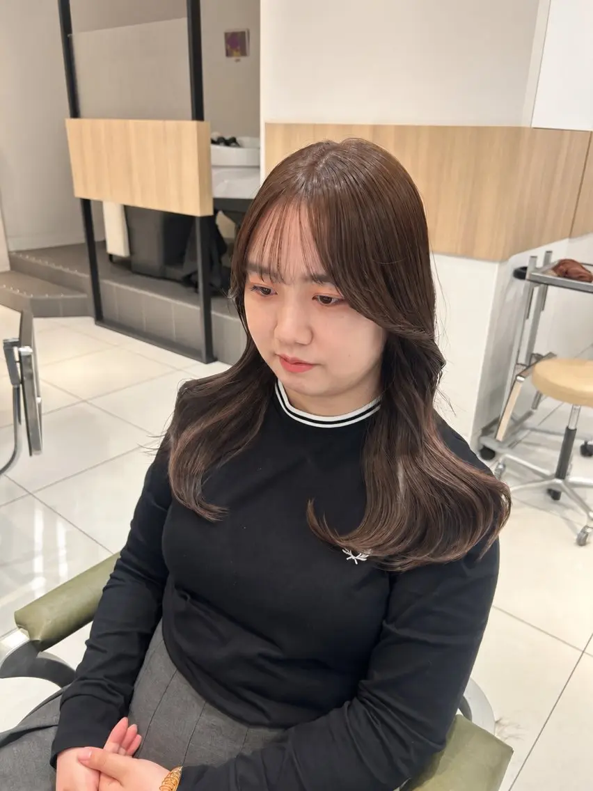 ロング カラー 透明感カラー グレージュ カット ヘアカラー トリートメント ダブルカラー 🩷Rio🩷のヘアスタイル