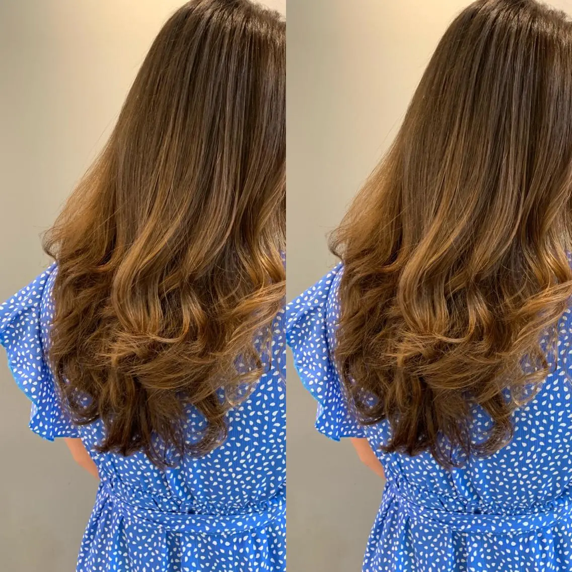 セミロング ハイライト レイヤーカット WHALE hair × beautyのヘアスタイル