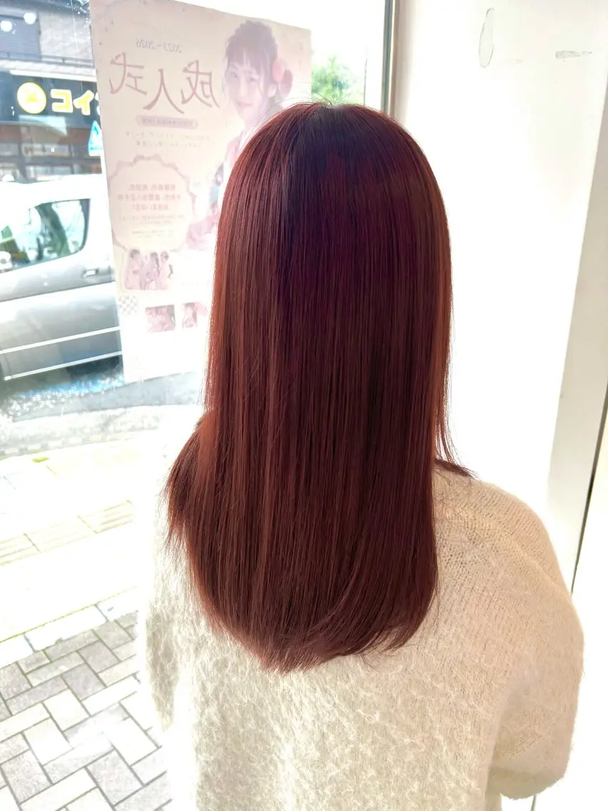 ロング ヘアカラー トリートメント 髪質改善⭐️縮毛 🫧内藤紅葉のヘアスタイル