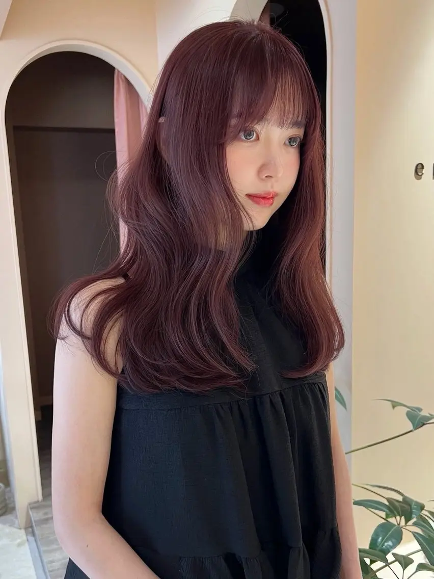 ｛話題の艶髪へ🌟前髪カット＋艶カラー＋髪質改善トリートメント＋浸透スチーム｝当日予約🆗の写真