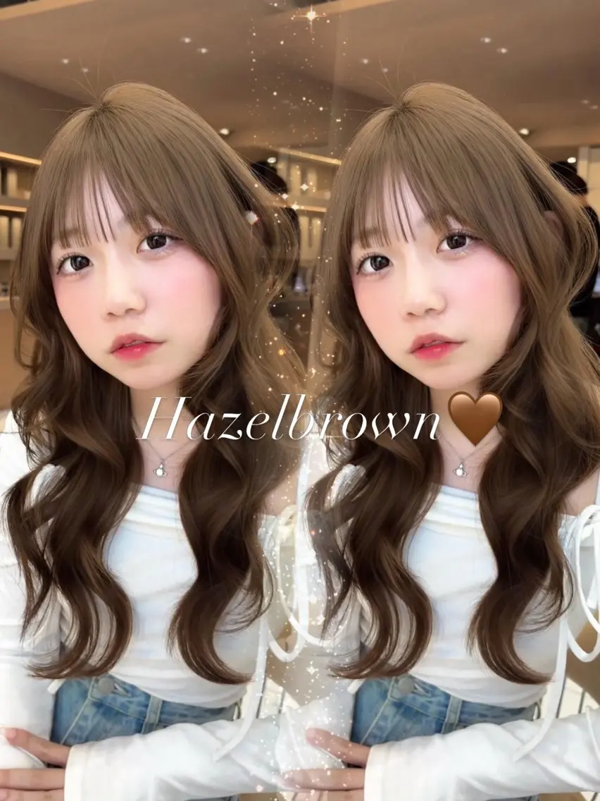セミロング ヘアカラー トリートメント 艶ブラウン/暖色 カラー/髪質改善みほのヘアスタイル