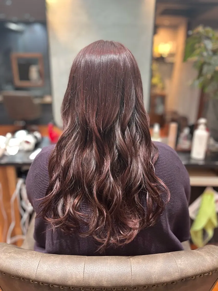 ロング カット ヘアカラー トリートメント 木村 ときわのヘアスタイル