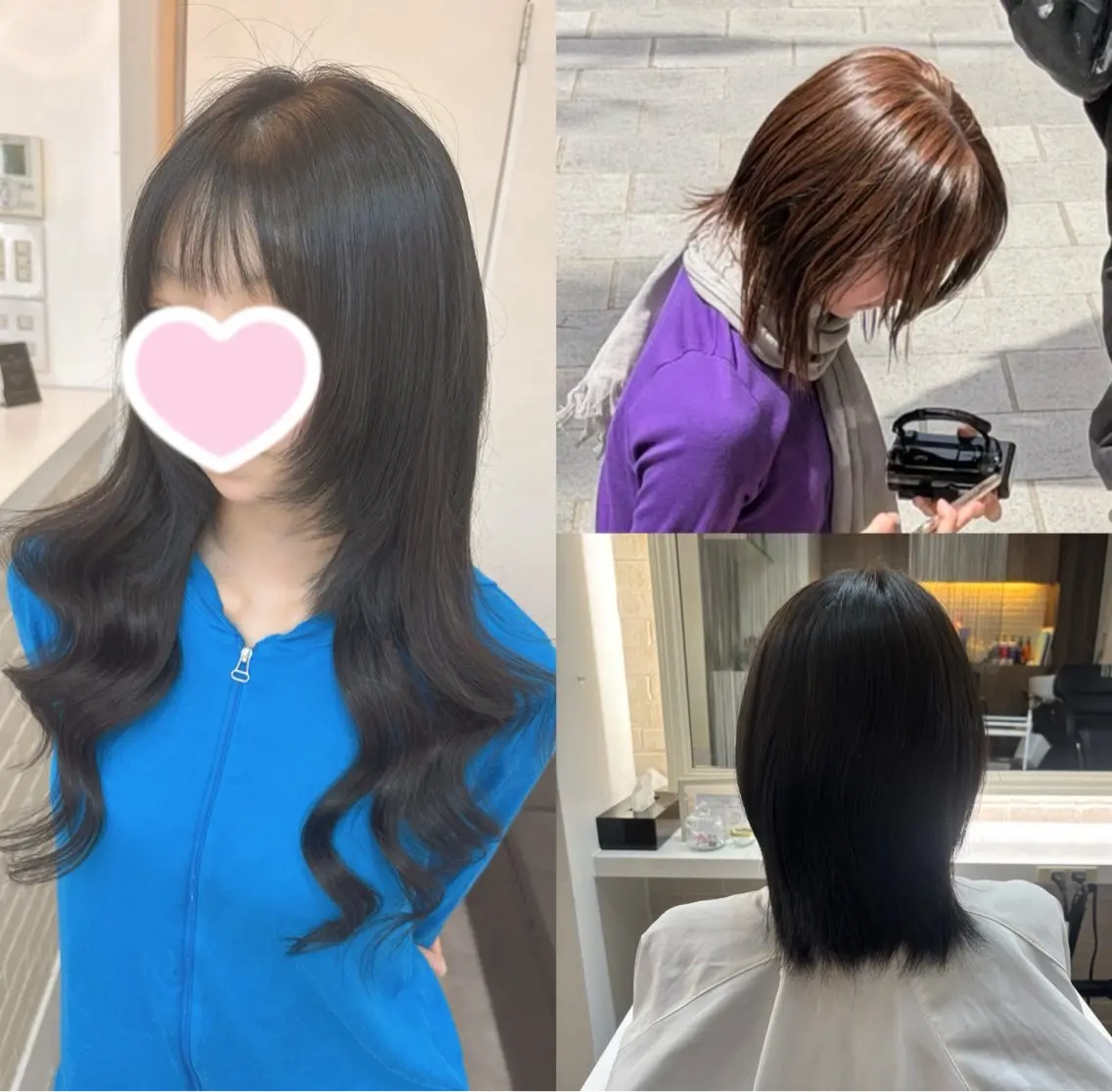 ロング カラー 黒髪 韓国風ヘア レイヤーカット ロング ヘアカラー エクステ ʀɪᴋᴜ / 🫧 エクステモデル募集中のヘアスタイル